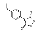 4-(4-methylsulfanylphenyl)-5-sulfanylidene-1,2,4-dithiazolidin-3-one Structure