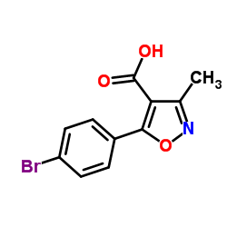 5-(4-溴苯基)-3-甲基-异噁唑-4-甲酸结构式