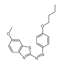 (4-butoxyphenyl)-(6-methoxy-1,3-benzothiazol-2-yl)diazene结构式