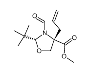 (2R,4S)-methyl 4-allyl-2-tert-butyl-3-formyloxazolidine-4-carboxylate结构式