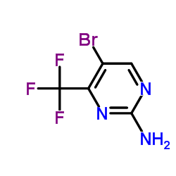 5-bromo-4-(trifluoromethyl)pyrimidin-2-amine structure