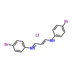 (1E,2E)-N-(4-Bromophenyl)-3-[(4-bromophenyl)amino]-2-propen-1-iminium chloride Structure