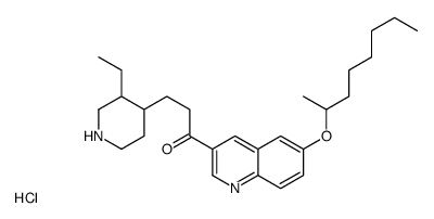 3-(3-ethyl-4-piperidyl)-1-[6-[(1-methylheptyl)oxy]-3-quinolyl]propan-1-one monohydrochloride picture