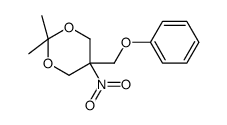 2,2-dimethyl-5-nitro-5-(phenoxymethyl)-1,3-dioxane结构式