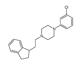 1-(3-chlorophenyl)-4-[2-(2,3-dihydro-1H-inden-1-yl)ethyl]piperazine结构式