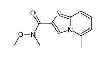 N-methoxy-N-methyl-5-methylimidazo[1,2-a]pyridine-2-carboxamide结构式