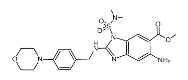 methyl 5-amino-1-[(dimethylamino)sulfonyl]-2-[(4-morpholin-4-ylbenzyl)amino]-1H-benzimidazole-6-carboxylate Structure