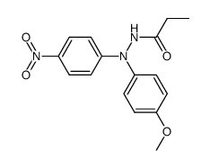 N-(4-methoxyphenyl)-N-(4-nitrophenyl)-N'-propionylhydrazine结构式