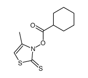 3-cyclohexylcarboxy-4-methylthiazole-2(3H)-thione结构式