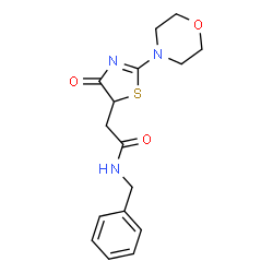 N-Benzyl-2-[2-(4-morpholinyl)-4-oxo-4,5-dihydro-1,3-thiazol-5-yl]acetamide structure