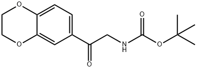 [2-(2,3-Dihydro-benzo[1,4]dioxin-6-yl)-2-oxo-ethyl]-carbamic acid tert-butyl ester结构式