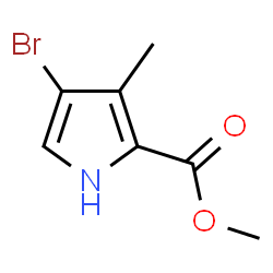 4-溴-3-甲基-1H-吡咯-2-羧酸甲酯结构式