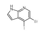 5-溴-4-碘-1H-吡咯并[2,3-b]吡啶结构式