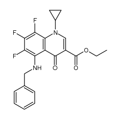 ethyl 5-(benzylamino)-1-cyclopropyl-6,7,8-trifluoro-4(1H)-oxoquinoline-3-carboxylate Structure