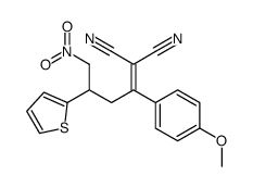 2-(1-(4-甲氧基苯基)-4-硝基-3-(噻吩-2-基)丁基)丙二腈结构式