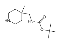 ((4-甲基哌啶-4-基)甲基)氨基甲酸叔丁酯结构式