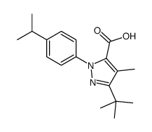 5-tert-butyl-4-methyl-2-(4-propan-2-ylphenyl)pyrazole-3-carboxylic acid Structure