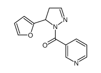 1H-Pyrazole, 4,5-dihydro-5-(2-furanyl)-1-(3-pyridinylcarbonyl)-结构式