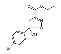 ethyl 5-(4-bromophenyl)-5-hydroxy-4,5-dihydro-3-isoxazolecarboxylate Structure