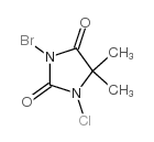 3-Bromo-1-chloro-5,5-dimethylhydantoin Structure