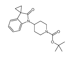 4-(2-氧代螺[环丙烷-1,3-吲哚啉]-1-基)哌啶-1-羧酸叔丁酯结构式