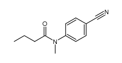 N-(4-cyanophenyl)-N-methylbutyramide Structure