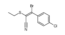 3-bromo-3-(4-chlorophenyl)-2-(ethylthio)acrylonitrile结构式