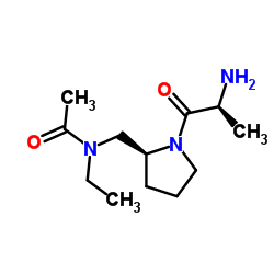 N-{[(2S)-1-(L-Alanyl)-2-pyrrolidinyl]methyl}-N-ethylacetamide Structure