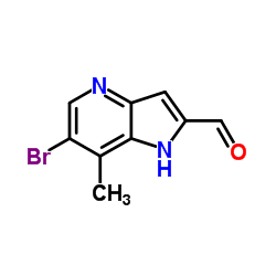 6-Bromo-7-methyl-1H-pyrrolo[3,2-b]pyridine-2-carbaldehyde Structure