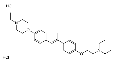 2-[4-[(Z)-2-[4-[2-(diethylamino)ethoxy]phenyl]prop-1-enyl]phenoxy]-N,N-diethylethanamine,dihydrochloride结构式