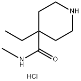 4-ethyl-N-methyl-4-piperidinecarboxamide hydrochloride结构式