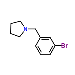 1-(3-溴苯甲基)吡咯烷结构式