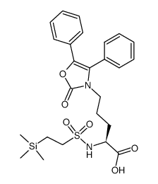 (S)-5-(2-Oxo-4,5-diphenyl-oxazol-3-yl)-2-(2-trimethylsilanyl-ethanesulfonylamino)-pentanoic acid Structure