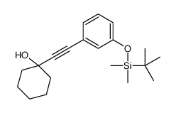 1-[2-[3-[tert-butyl(dimethyl)silyl]oxyphenyl]ethynyl]cyclohexan-1-ol结构式