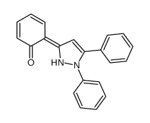 6-(2,3-diphenyl-1H-pyrazol-5-ylidene)cyclohexa-2,4-dien-1-one Structure