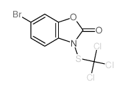 6-bromo-3-(trichloromethylsulfanyl)benzooxazol-2-one结构式