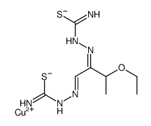 Copper(2+) N',N'''-[(1E)-3-ethoxy-1,2-butanediylidene]dicarbamohy drazonothioate Structure