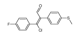 3-chloro-3-(4-fluorophenyl)-2-(4-(methylthio)phenyl)acrylaldehyde结构式