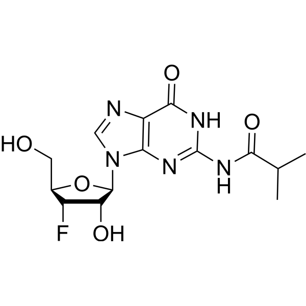 N2-iso-Butyroyl-3’-deoxy-3’-fluoro guanosine结构式