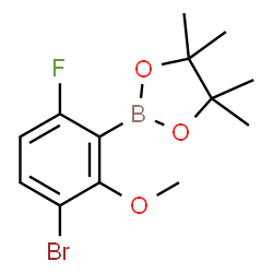 3-Bromo-6-fluoro-2-methoxyphenylboronic acid pinacol ester Structure