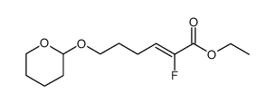 ethyl (Z)-2-fluoro-6-(tetrahydropyran-2-yl)oxy-2-hexenoate结构式