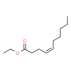 ETHYL TRANS-4-DECENOATE结构式