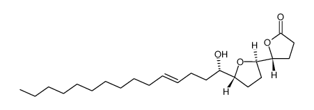 (trans,4R,5R,8R,9S)-9-hydroxy-5,8-oxisotricos-12-en-1,4-olide结构式