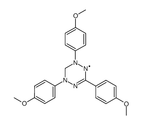 1,3,5-Tris-(4-methoxy-phenyl)-verdazyl Structure