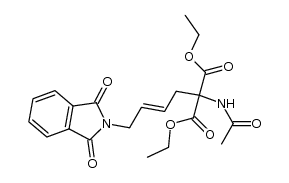 ethyl trans-2-acetamido-2-carbethoxy-6-phthalimido-4-hexenoate结构式