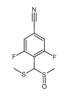 3,5-difluoro-4-[(methylsulfinyl)(methylthio)methyl]benzonitrile结构式