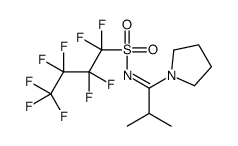 1,1,2,2,3,3,4,4,4-nonafluoro-N-(2-methyl-1-pyrrolidin-1-ylpropylidene)butane-1-sulfonamide结构式