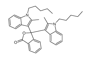 3,3-bis(2-methyl-1-pentylindol-3-yl)-2-benzofuran-1-one结构式