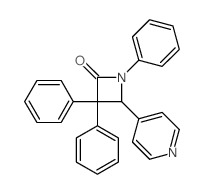 1,3,3-triphenyl-4-pyridin-4-yl-azetidin-2-one结构式