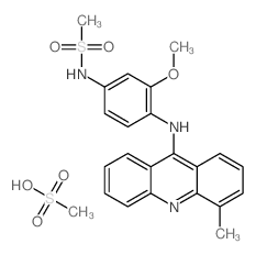 Methanesulfonamide, N-(3-methoxy-4-((4-methyl-9-acridinyl)amino)phenyl)-, monomethanesulfonate Structure